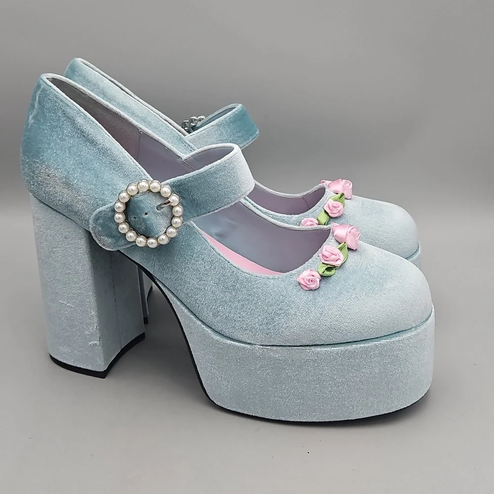 Dolls Kill Sugar Thrillz So This Is Love Platform Mary Jane’s Women 11 Sold Out! - Picture 3 of 12